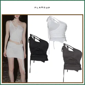 Sleeveless Street Style Tanks & Camisoles with Flare