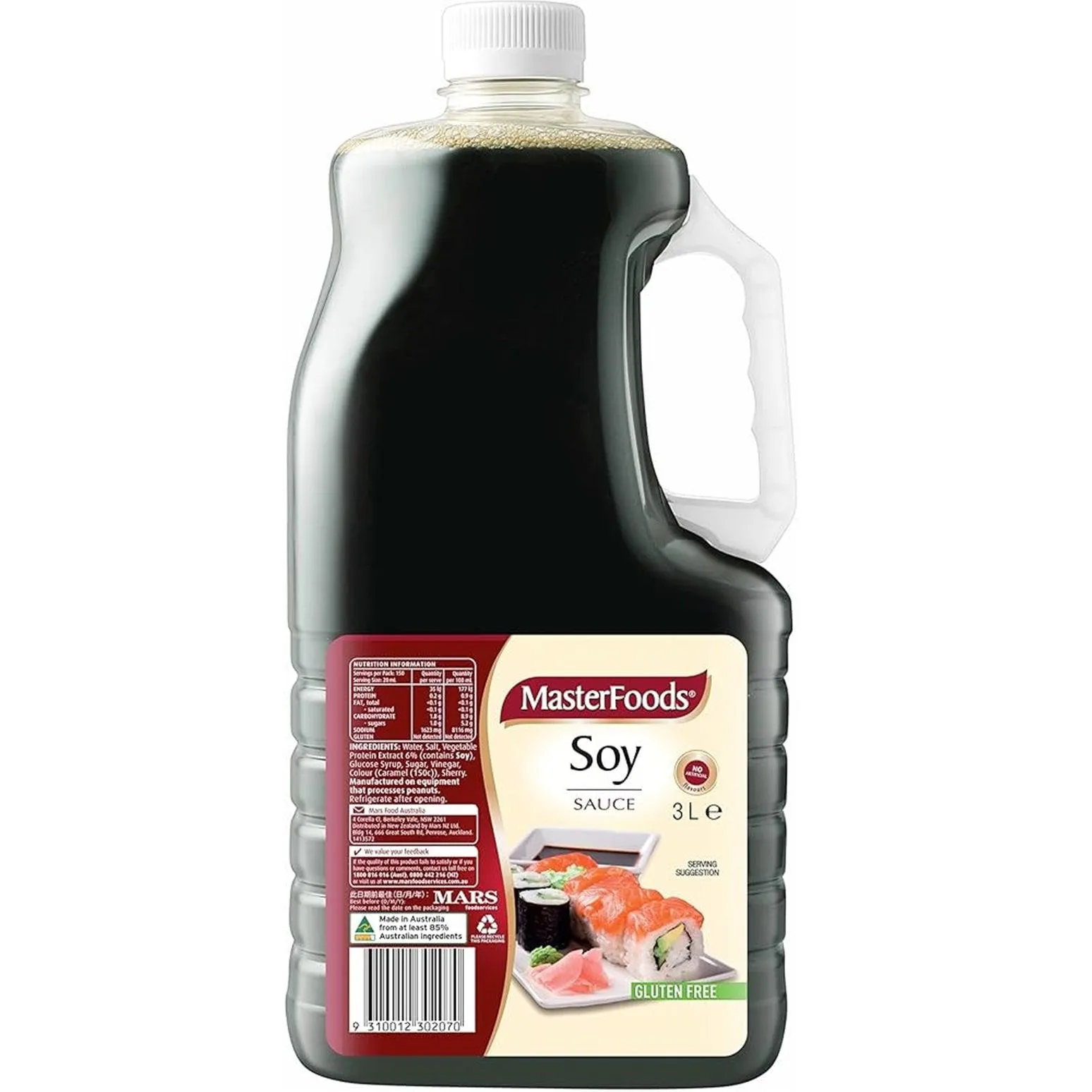 Wholesale 3L Bottle of Masterfoods Soy Sauce