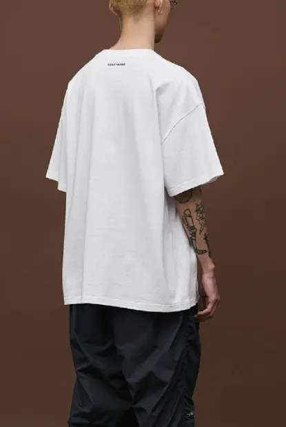 YESEYESEE Plain Cotton Short Sleeves Logo T-Shirts for Street Style