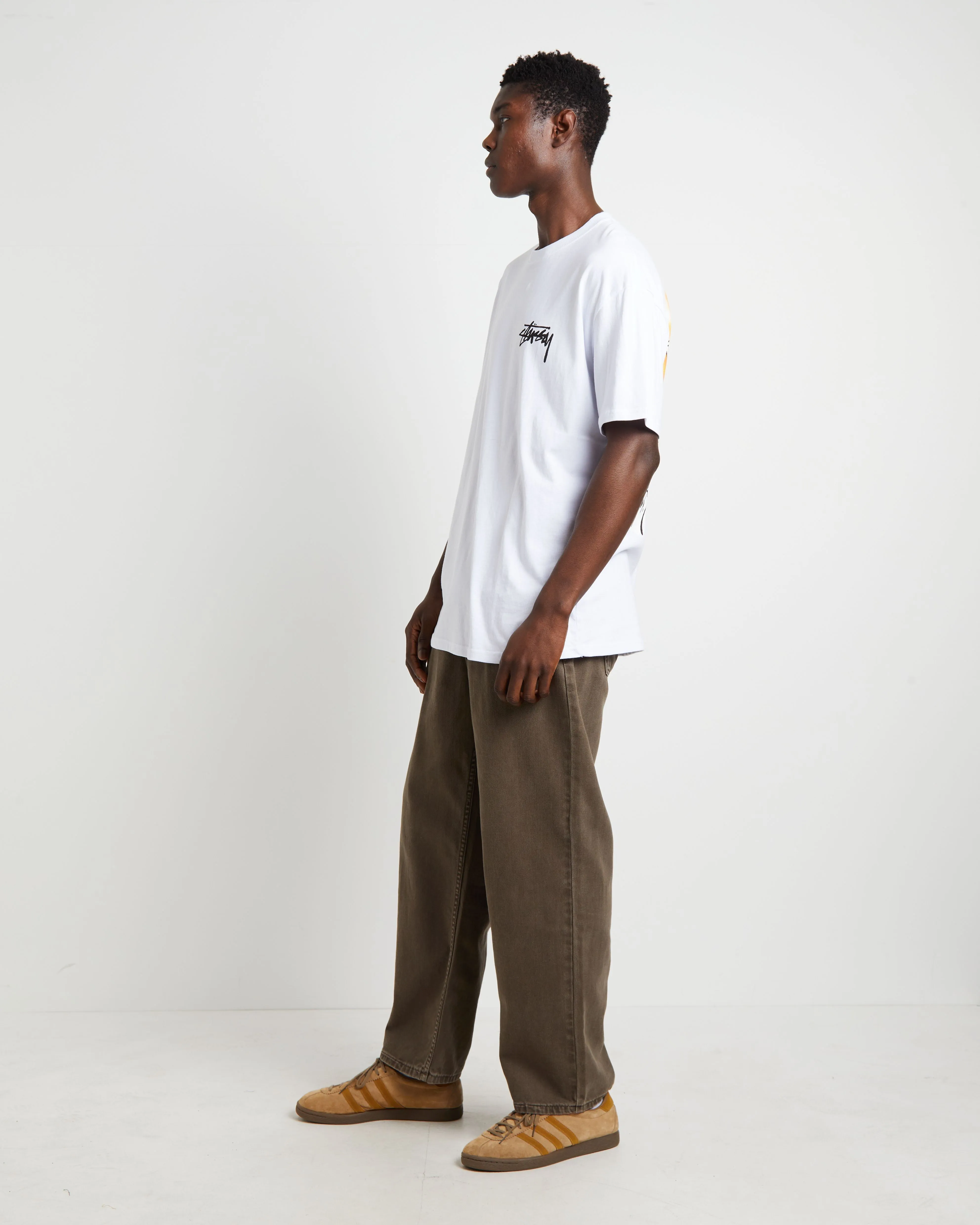 STUSSY Street Style Logo Skater Cotton T-Shirt