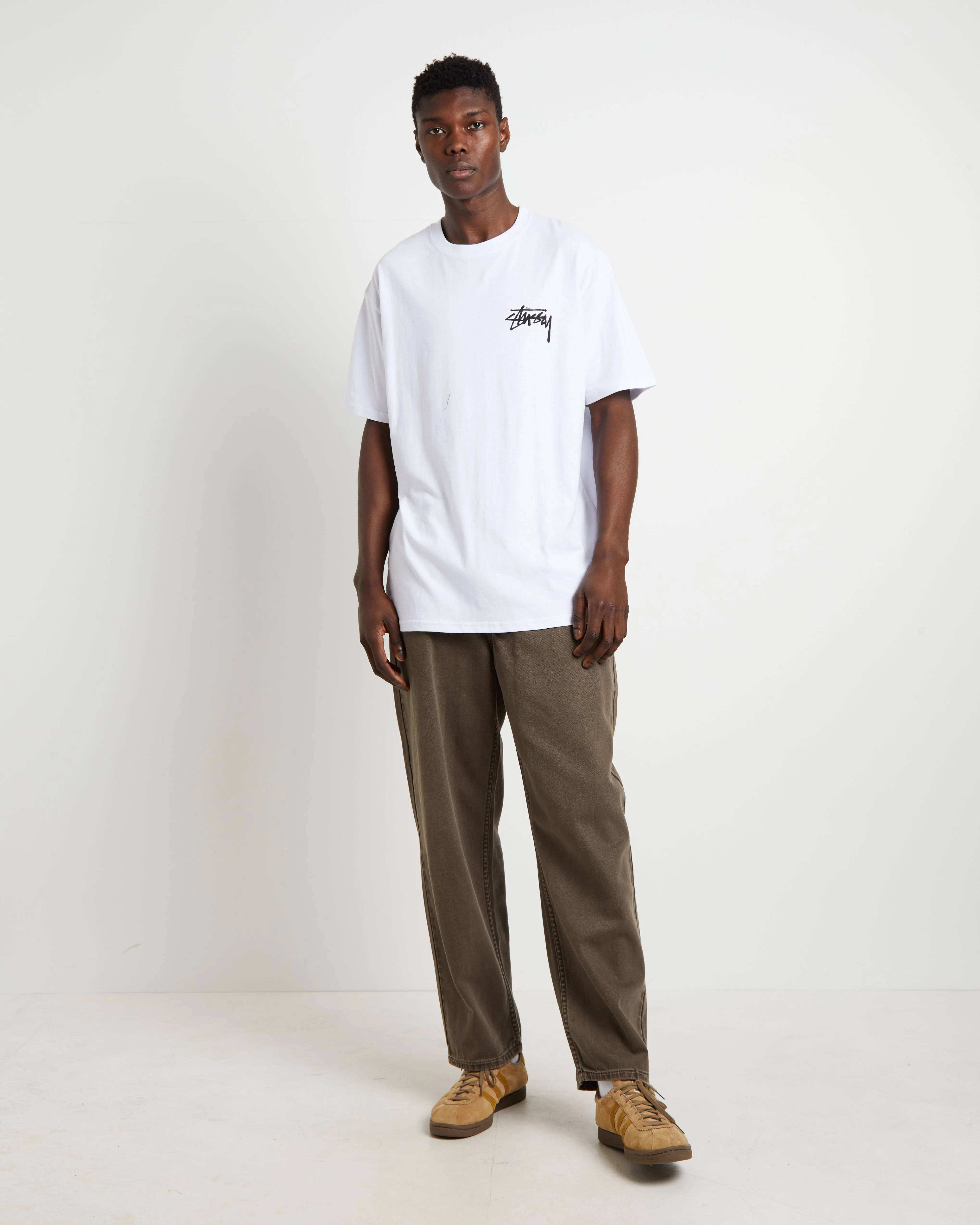 STUSSY Street Style Logo Skater Cotton T-Shirt