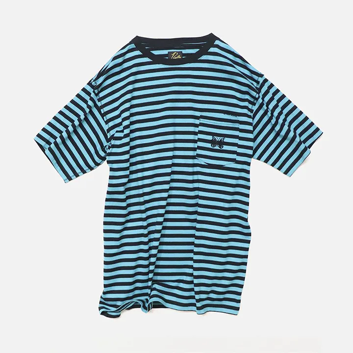 Stripes Logo T-Shirts with Short Sleeves by Needles