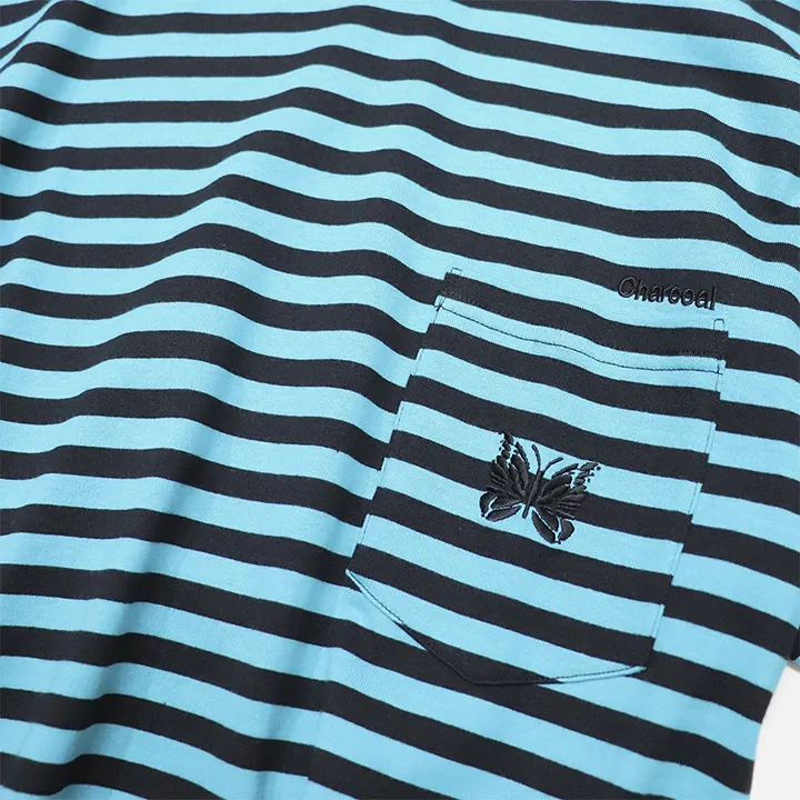 Stripes Logo T-Shirts with Short Sleeves by Needles