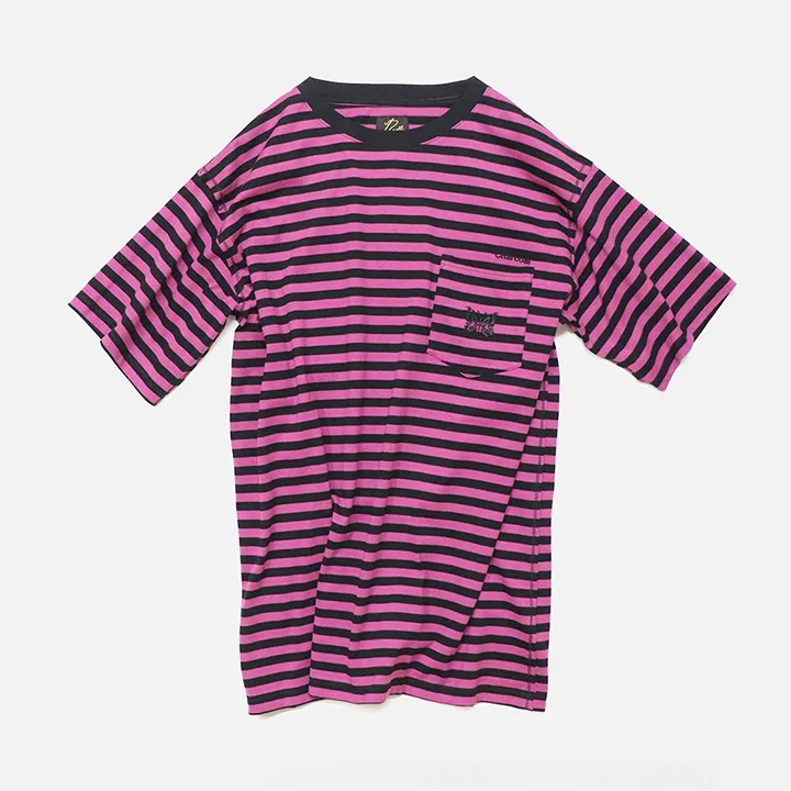 Stripes Logo T-Shirts with Short Sleeves by Needles