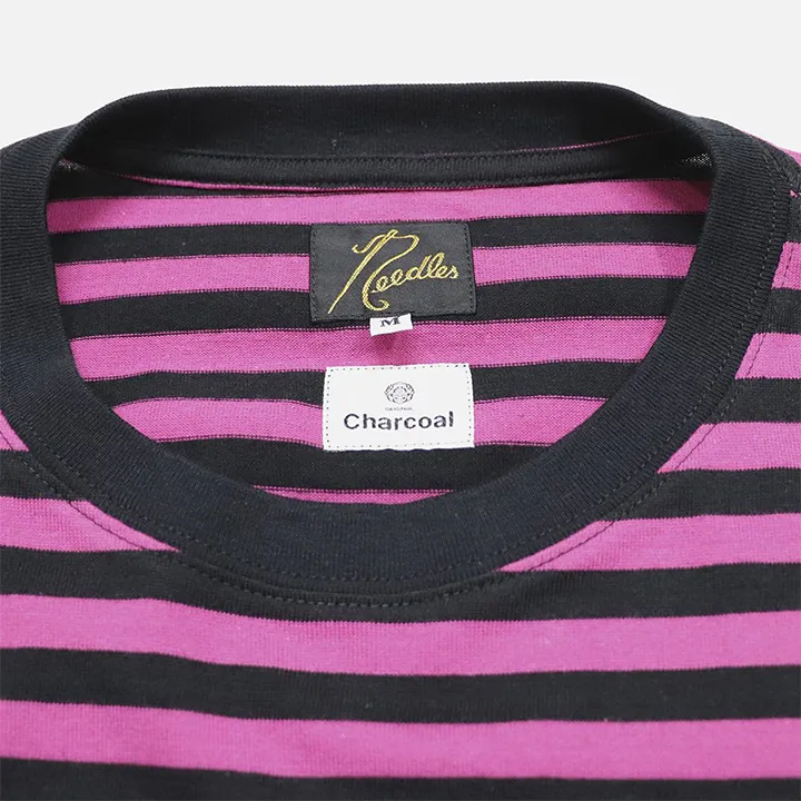 Stripes Logo T-Shirts with Short Sleeves by Needles