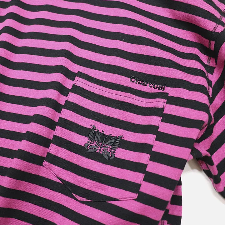 Stripes Logo T-Shirts with Short Sleeves by Needles