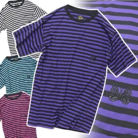 Stripes Logo T-Shirts with Short Sleeves by Needles