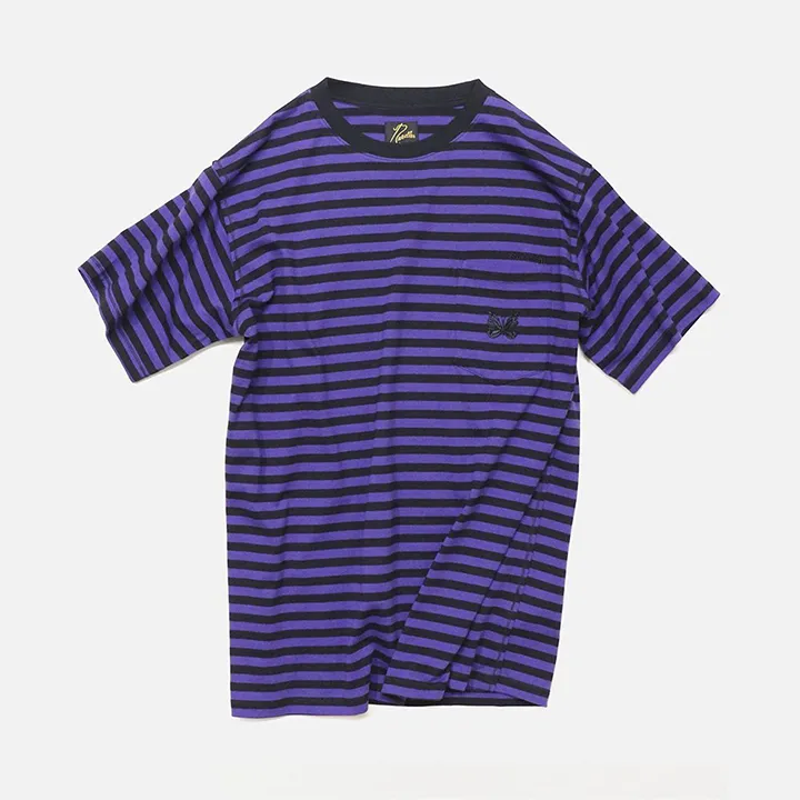 Stripes Logo T-Shirts with Short Sleeves by Needles