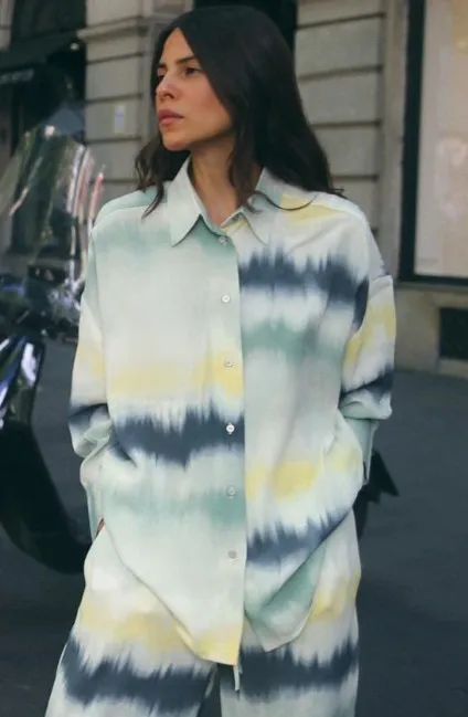 ZARA Casual Style Tie-dye Long Sleeves Shirts & Blouses