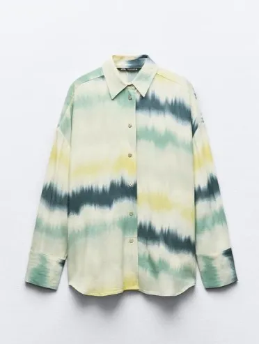 ZARA Casual Style Tie-dye Long Sleeves Shirts & Blouses