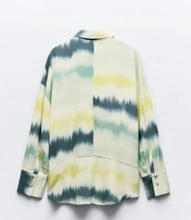 ZARA Casual Style Tie-dye Long Sleeves Shirts & Blouses