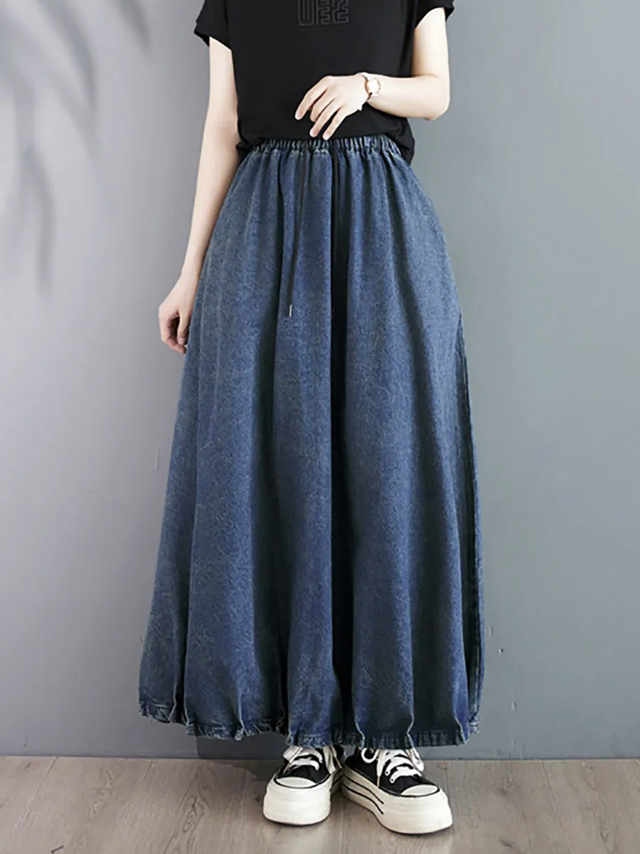 CO1054 Women's Casual Loose Denim Skirt for Summer