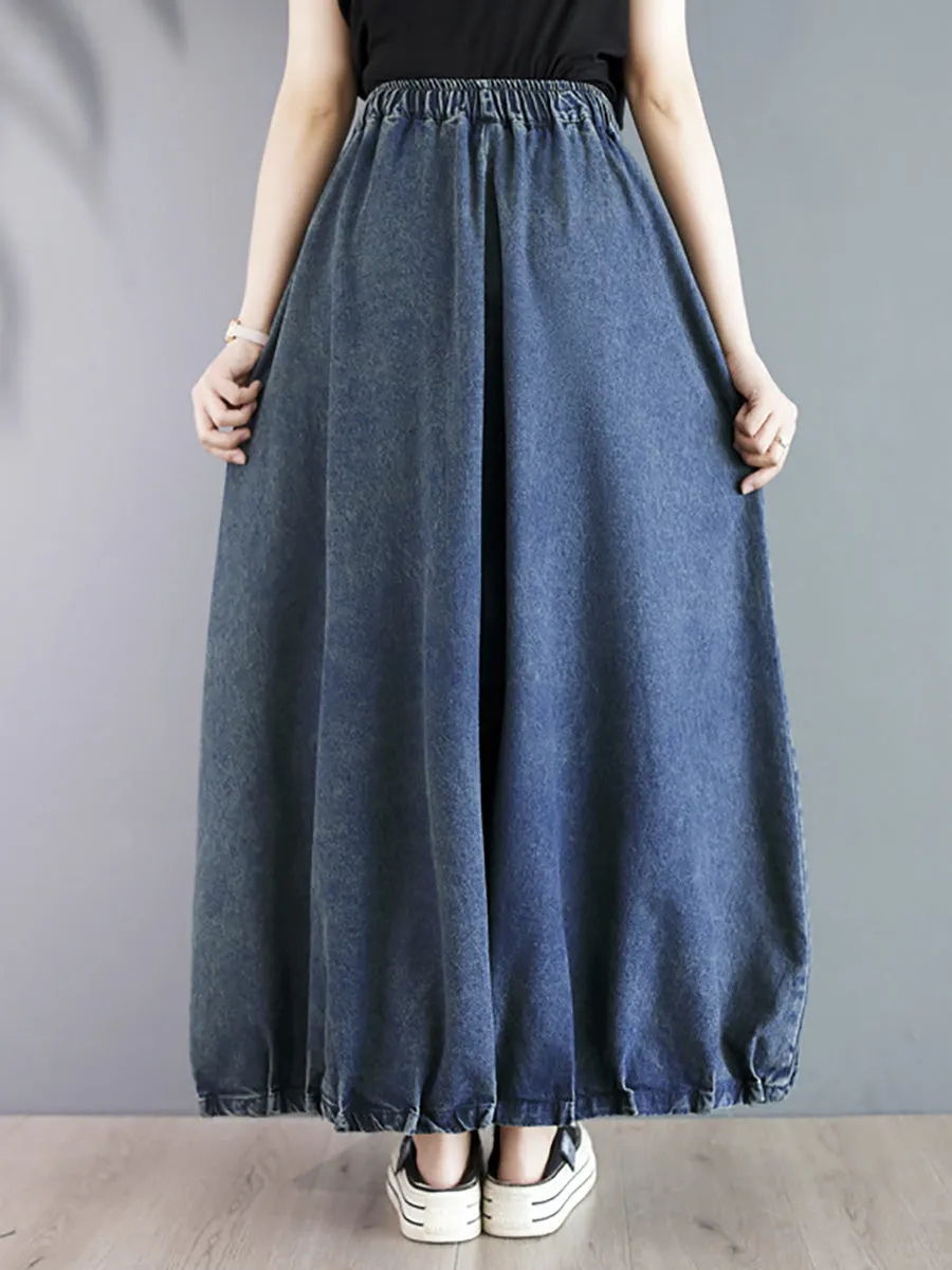 CO1054 Women's Casual Loose Denim Skirt for Summer