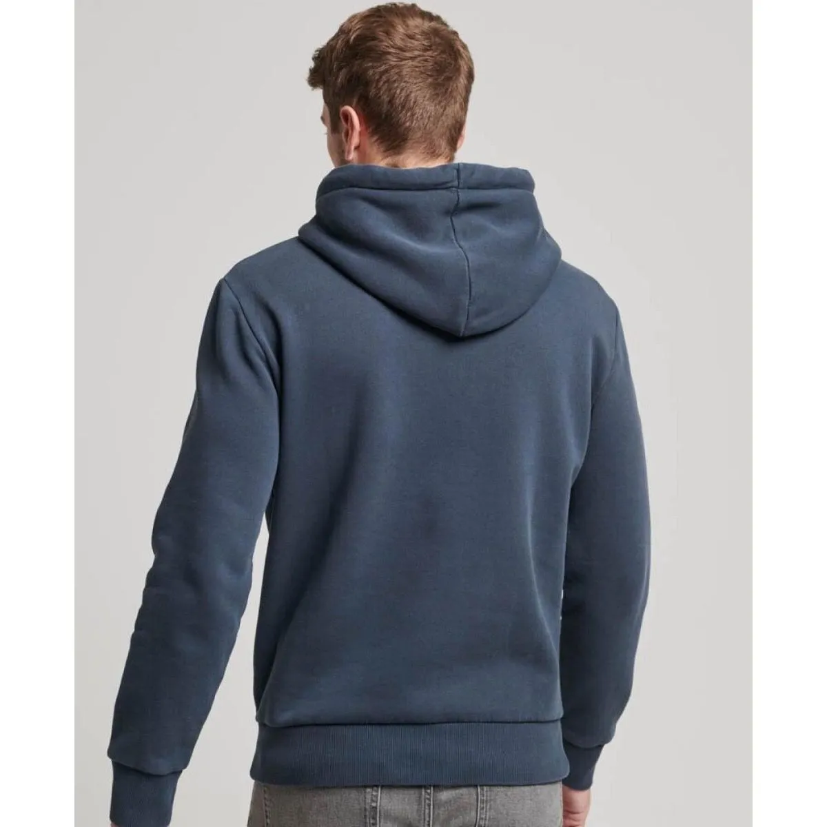 Superdry Premium Logo Hooded Sweatshirts Midnight Navy