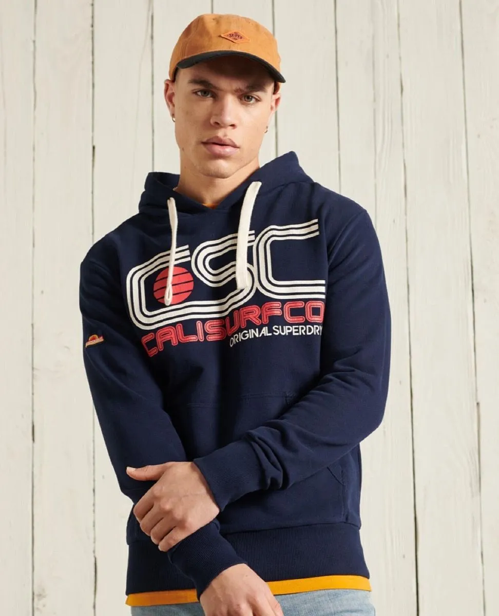 Superdry Vintage Logo Cali Surf Hooded Sweatshirts Navy Blue