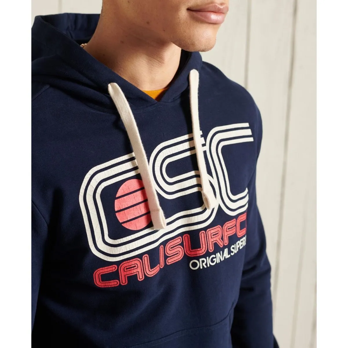 Superdry Vintage Logo Cali Surf Hooded Sweatshirts Navy Blue