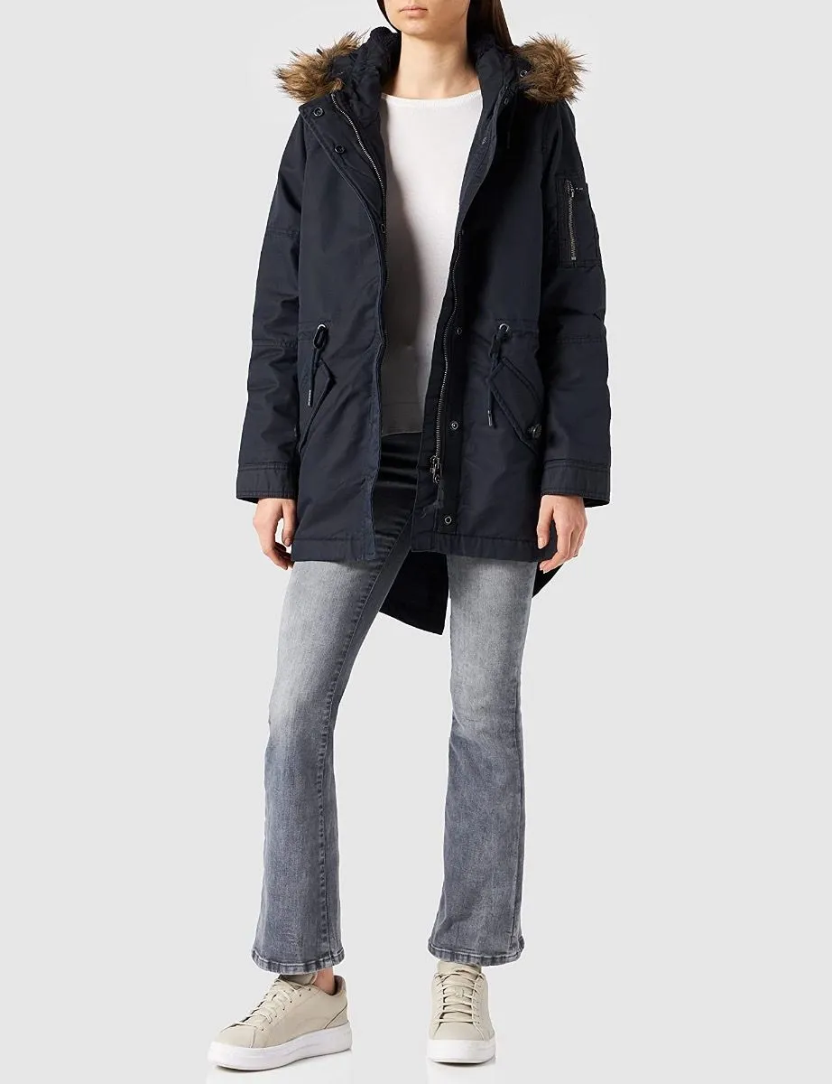 Women's Military Fishtail Parka Jackets - Scout Navy