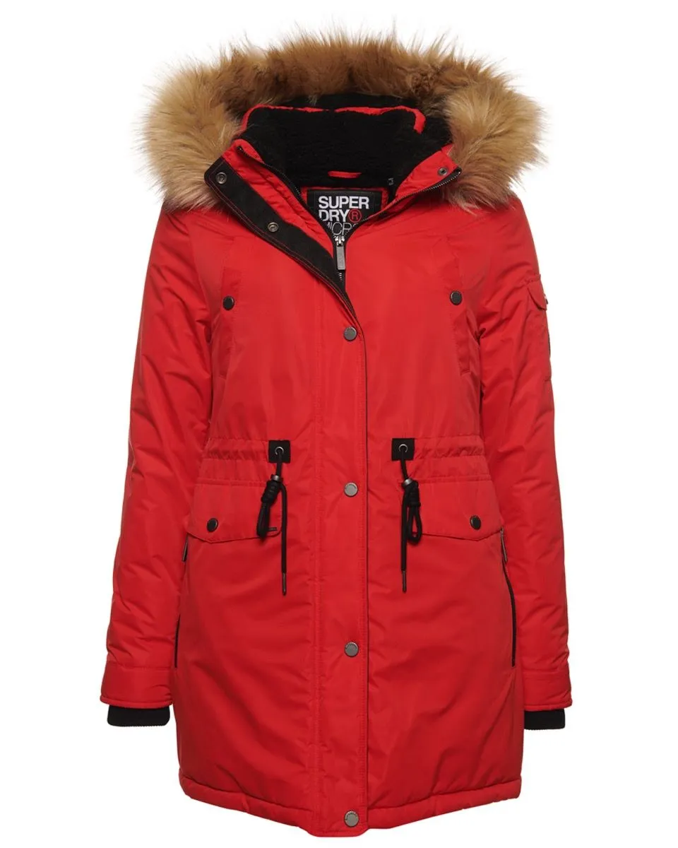 Superdry Women's Burnt Red Nadare Parka Jacket