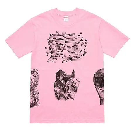 Supreme M.C. Escher Collage Tee T-shirt Pink