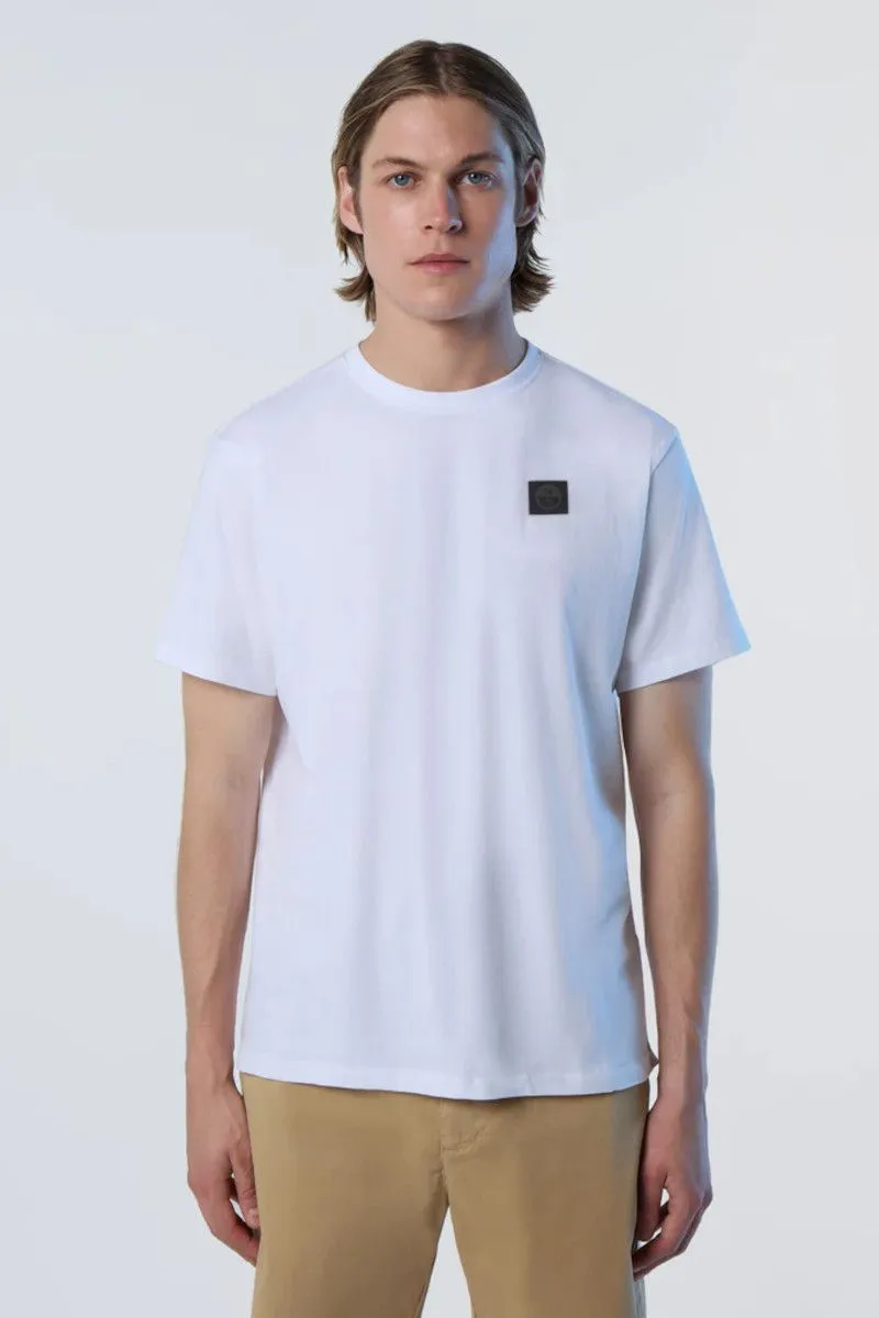 White Men's T-shirt with North Tech Patch