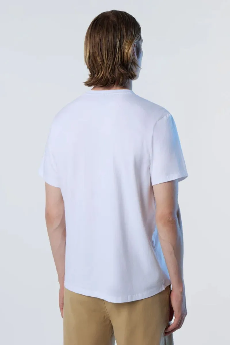 White Men's T-shirt with North Tech Patch