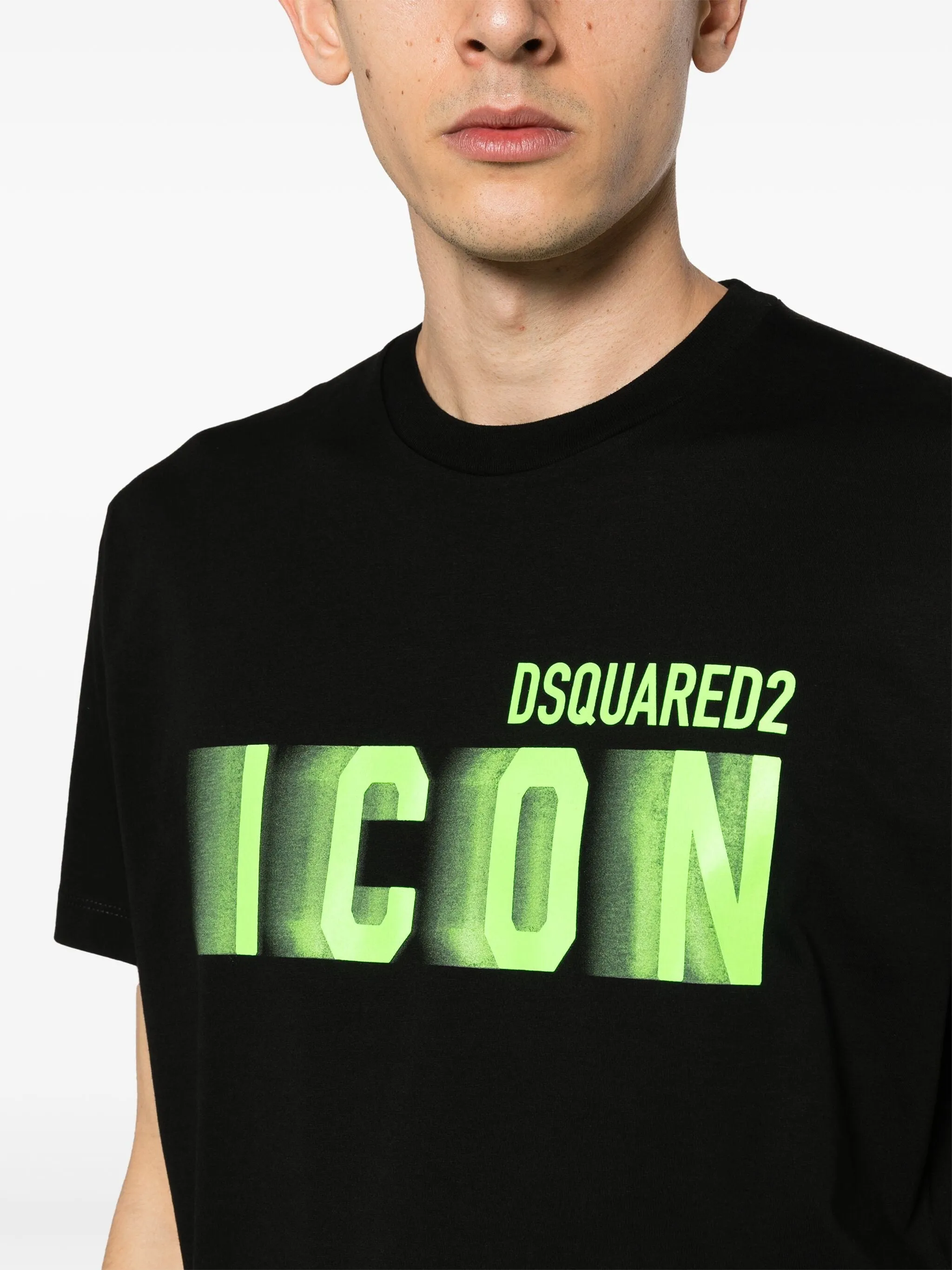 Black DSQUARED2 Logo Icon Blur T-shirt