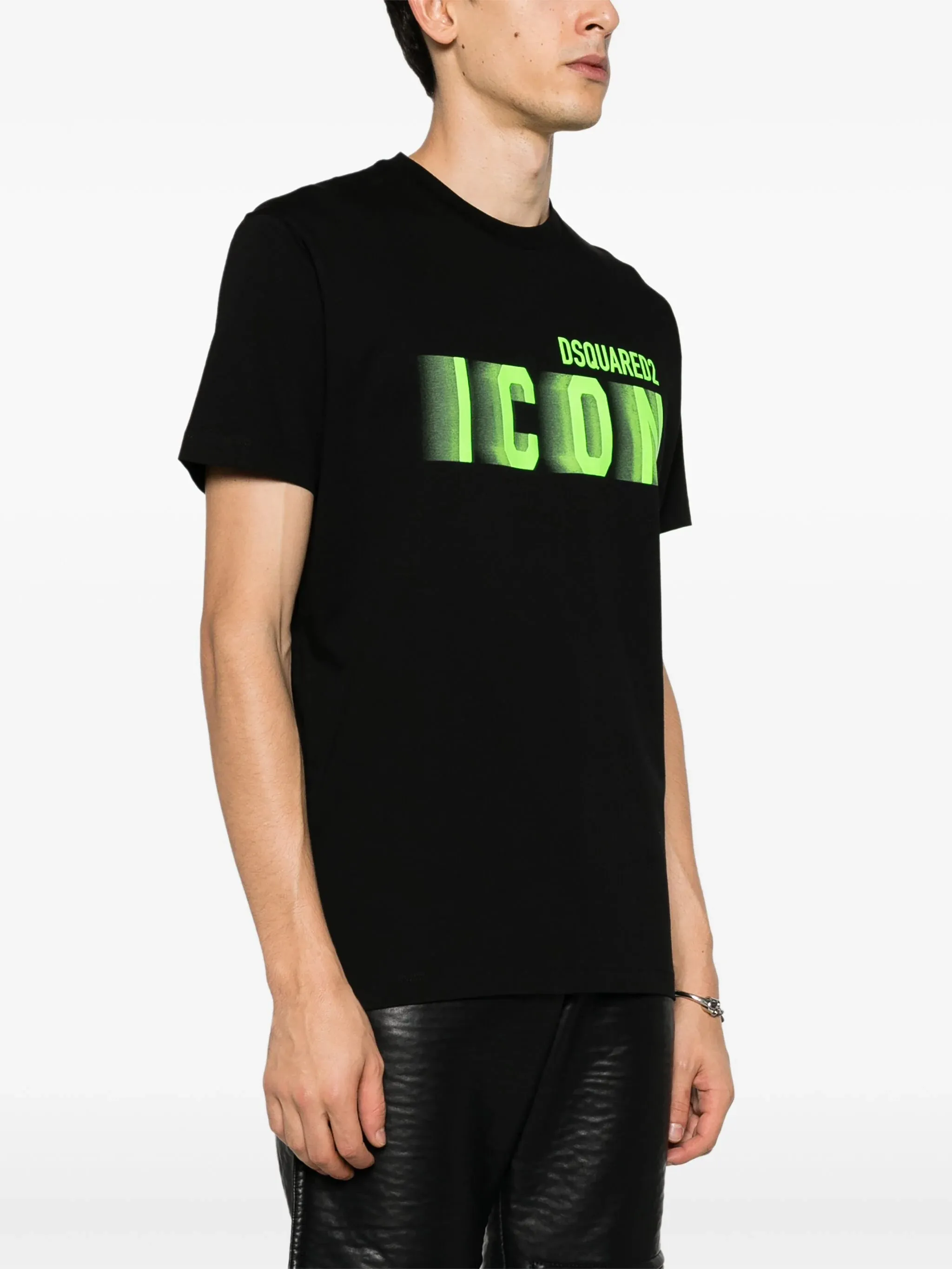 Black DSQUARED2 Logo Icon Blur T-shirt