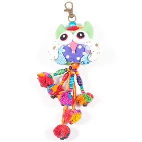 Green Owl Zipper Pull Pom-Poms Thailand