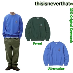 thisisneverthat Unisex Plain Cotton Logo Sweatshirts