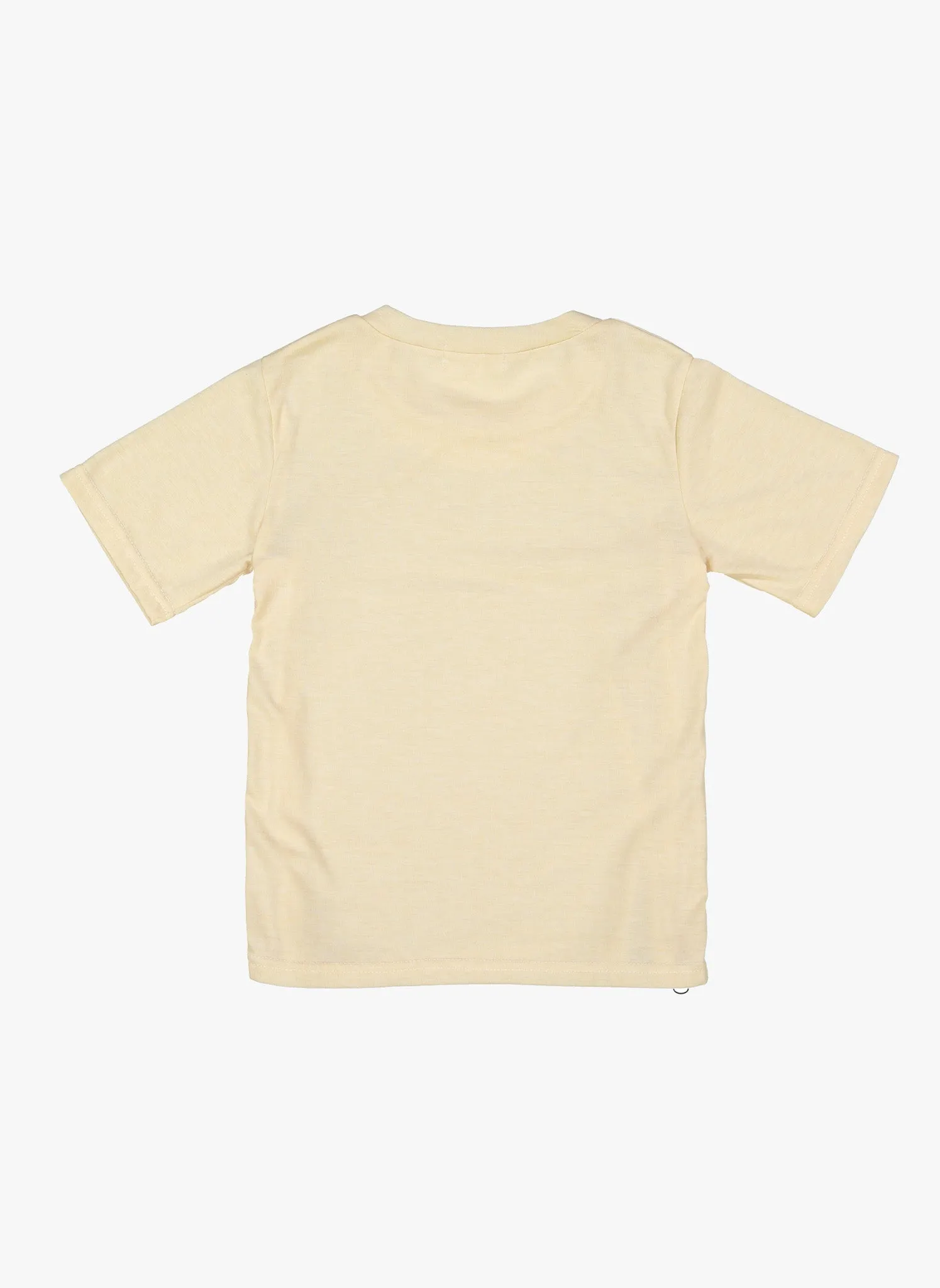 Tia Zipper Side Tee in Oatmeal