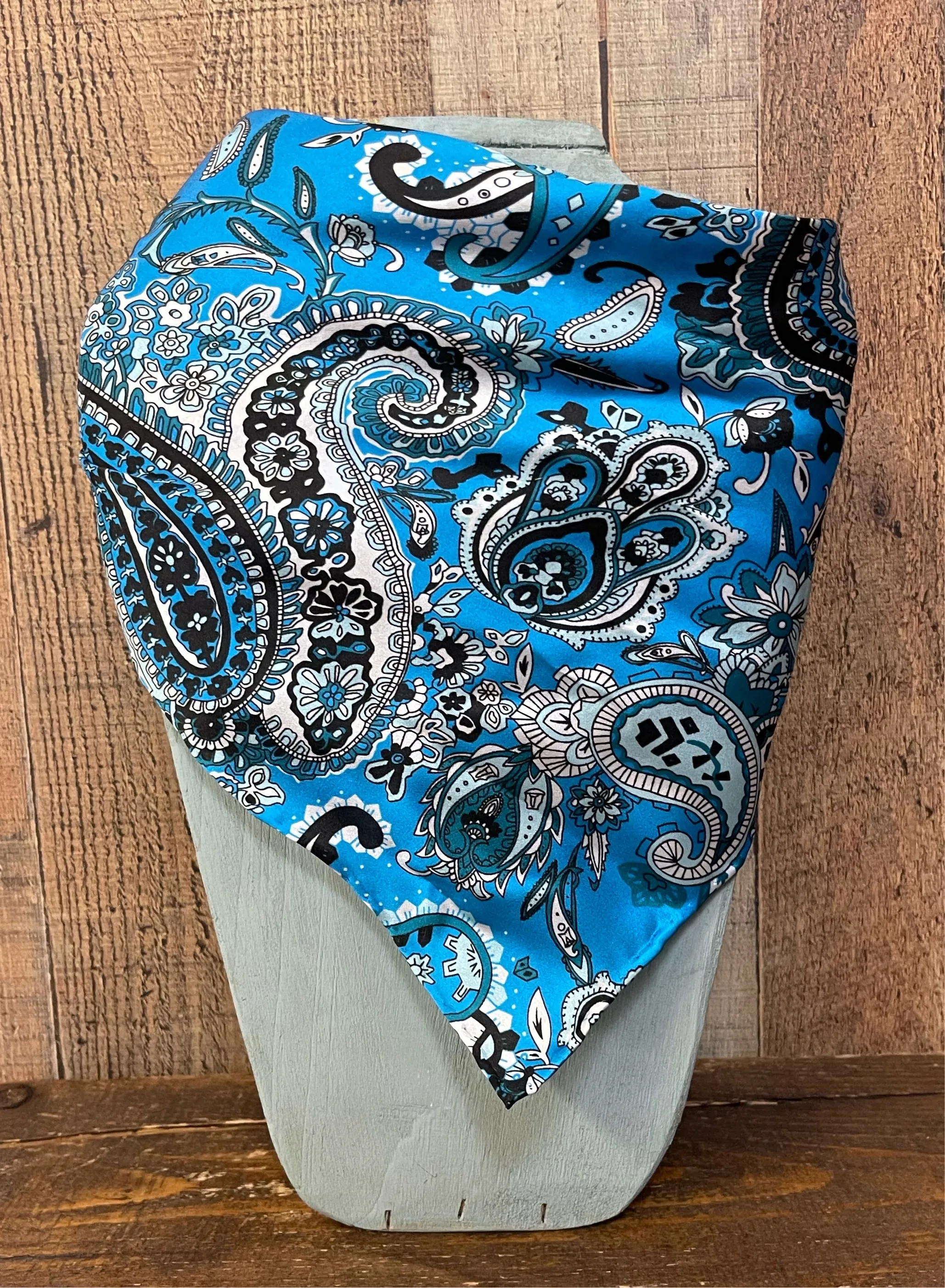 Turquoise Silk Wild Rag