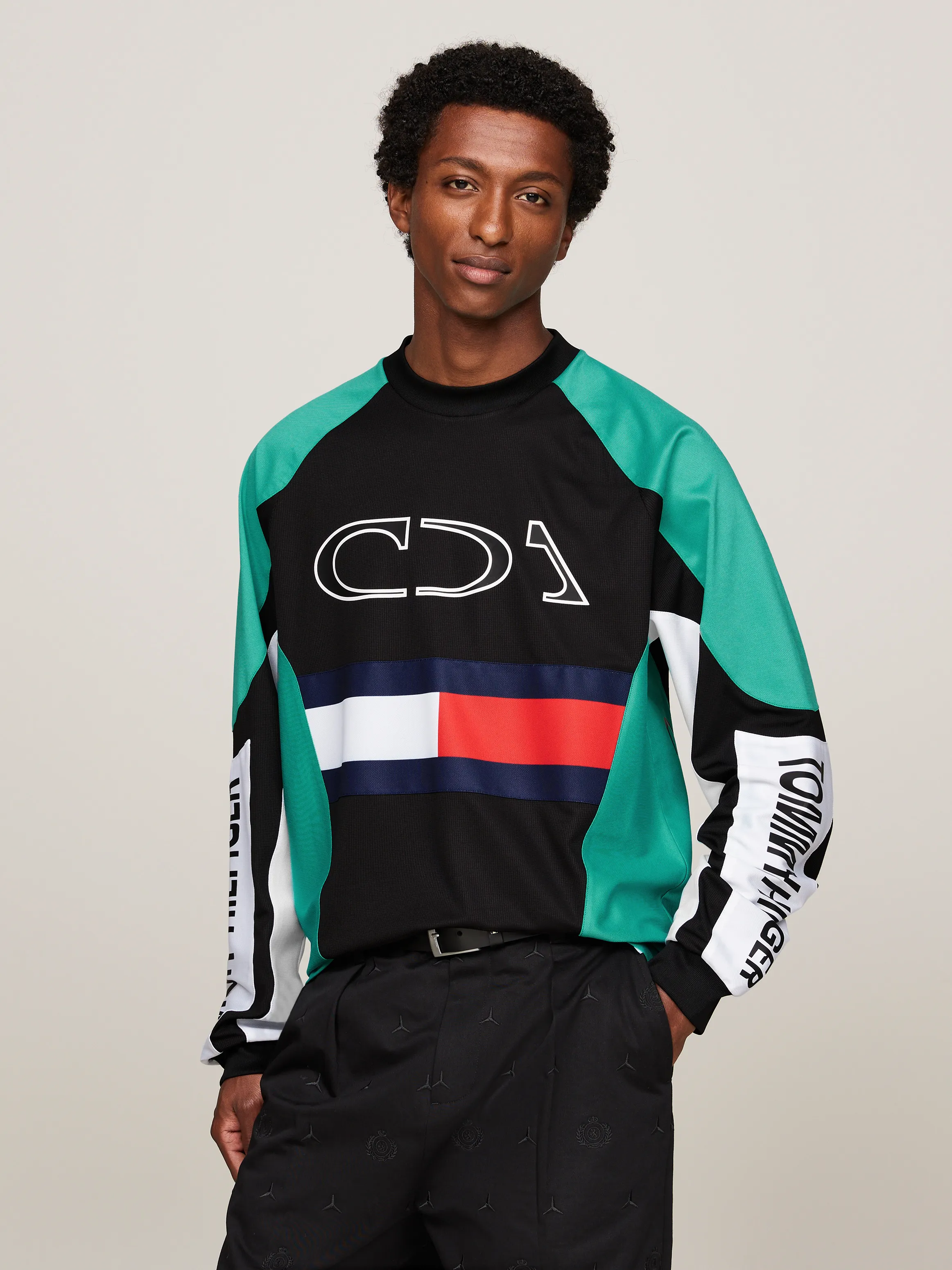 Tommy x Mercedes F1 x CR Colour-Blocked Motorsport Sweatshirt | Tommy Hilfiger