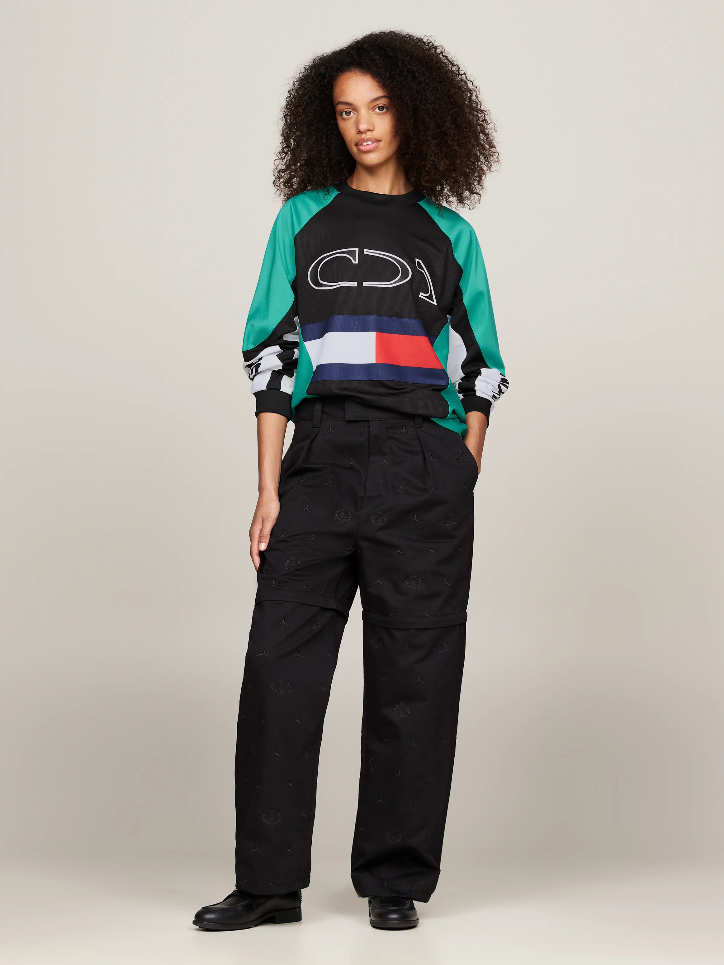 Tommy x Mercedes F1 x CR Colour-Blocked Motorsport Sweatshirt | Tommy Hilfiger