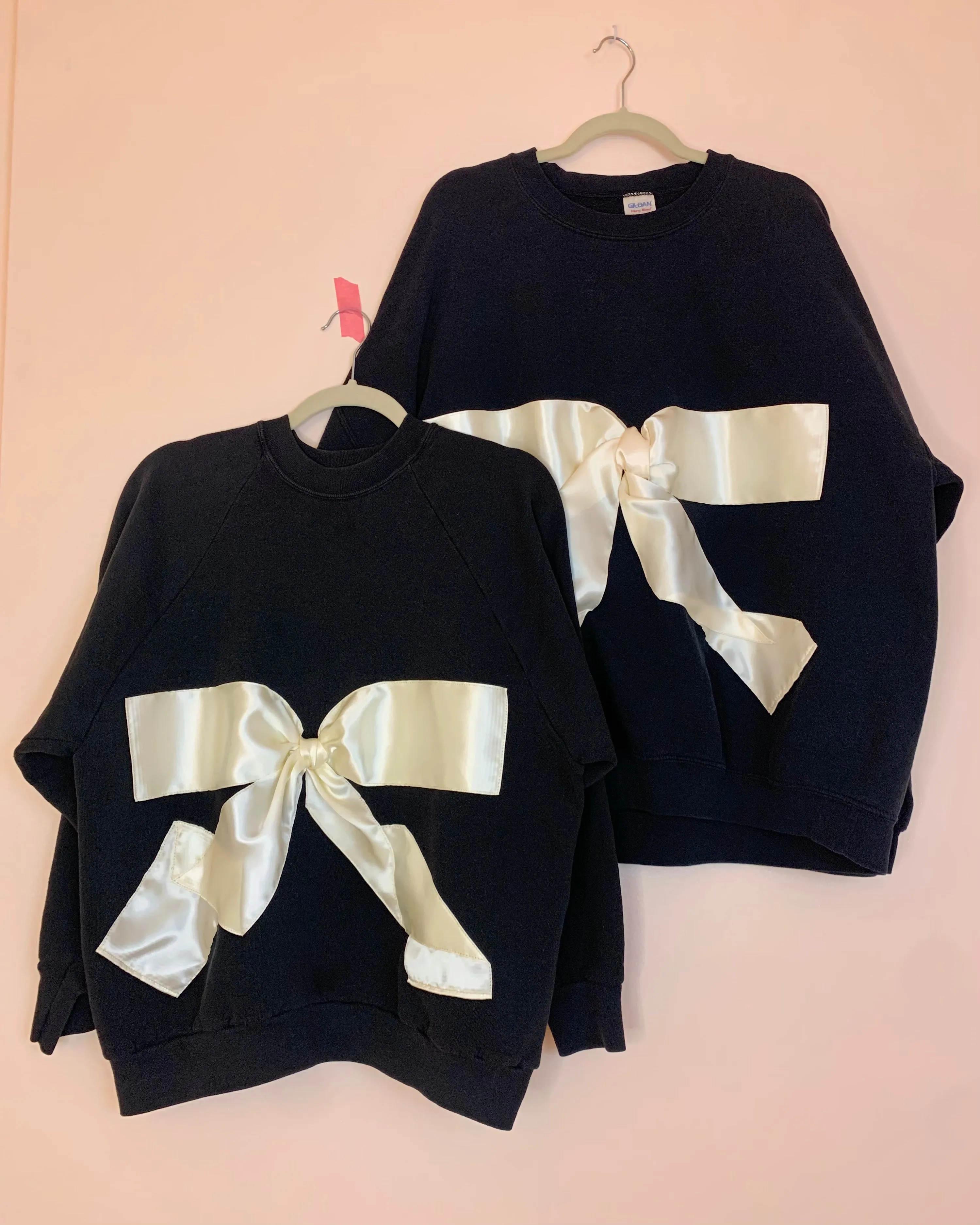 Upcycled Satin Bow Hoodies