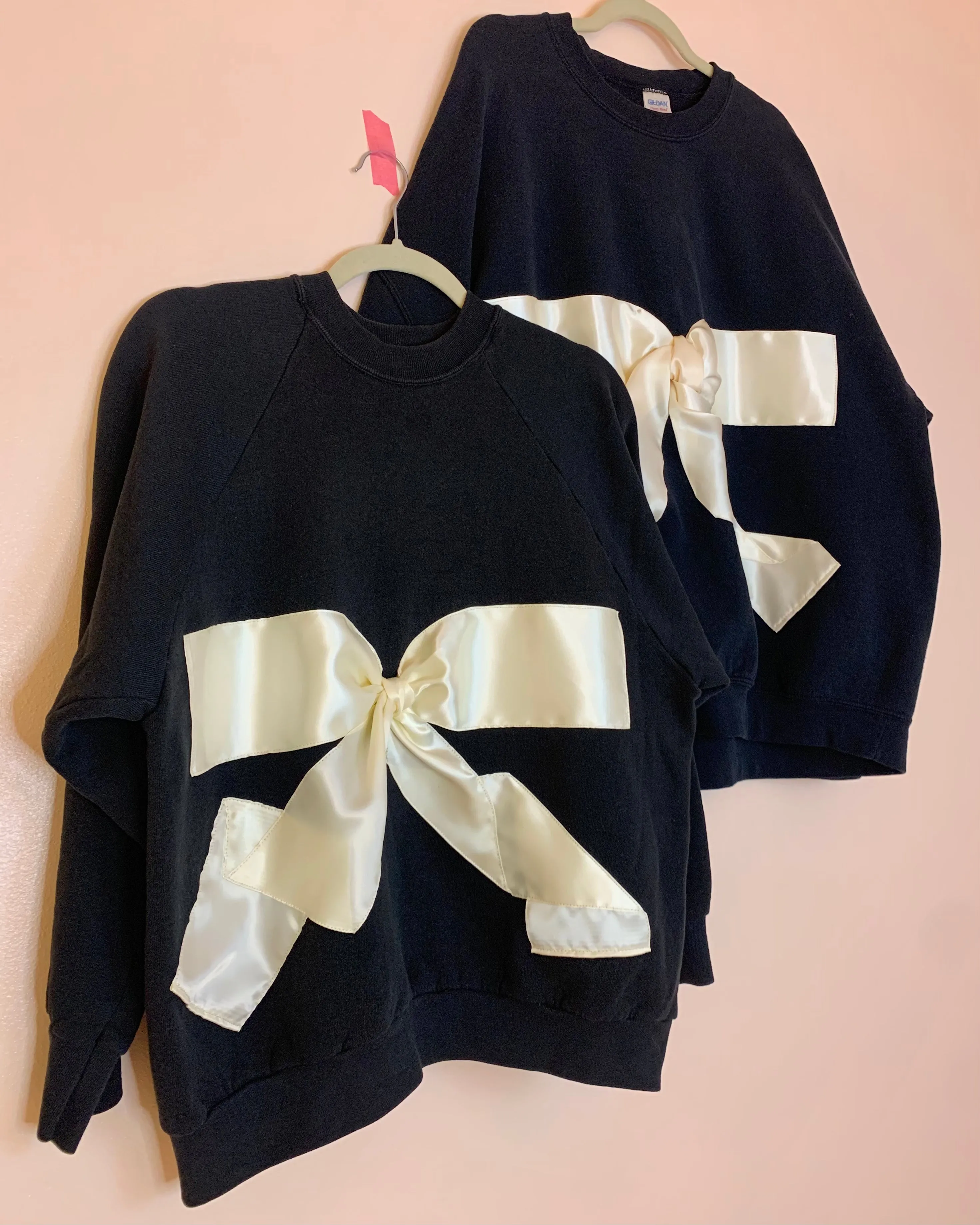 Upcycled Satin Bow Hoodies