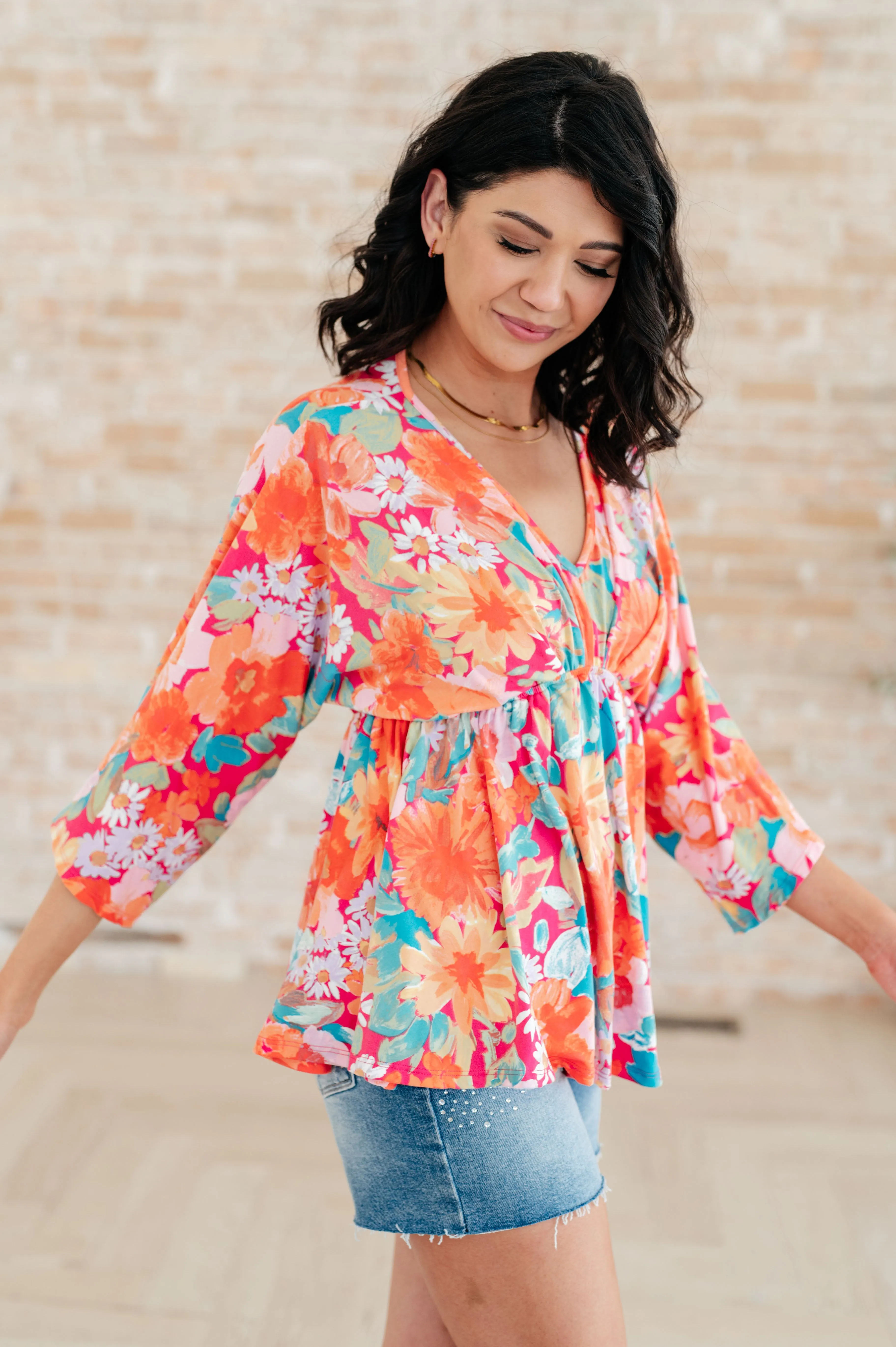 V-Neck Blouse Hold My Hand