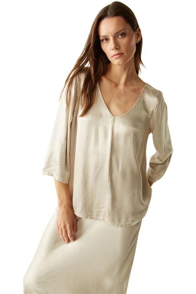 Satin Top V-Neck Michael Stars Cobie