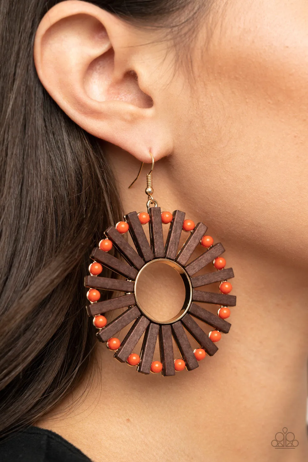 Orange Solar Flare Earrings