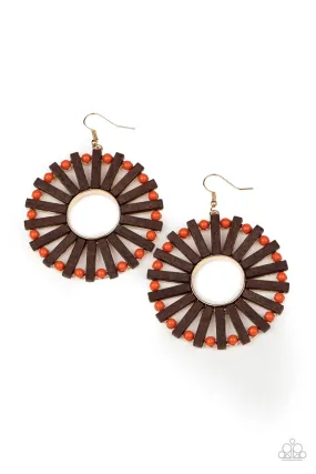 Orange Solar Flare Earrings