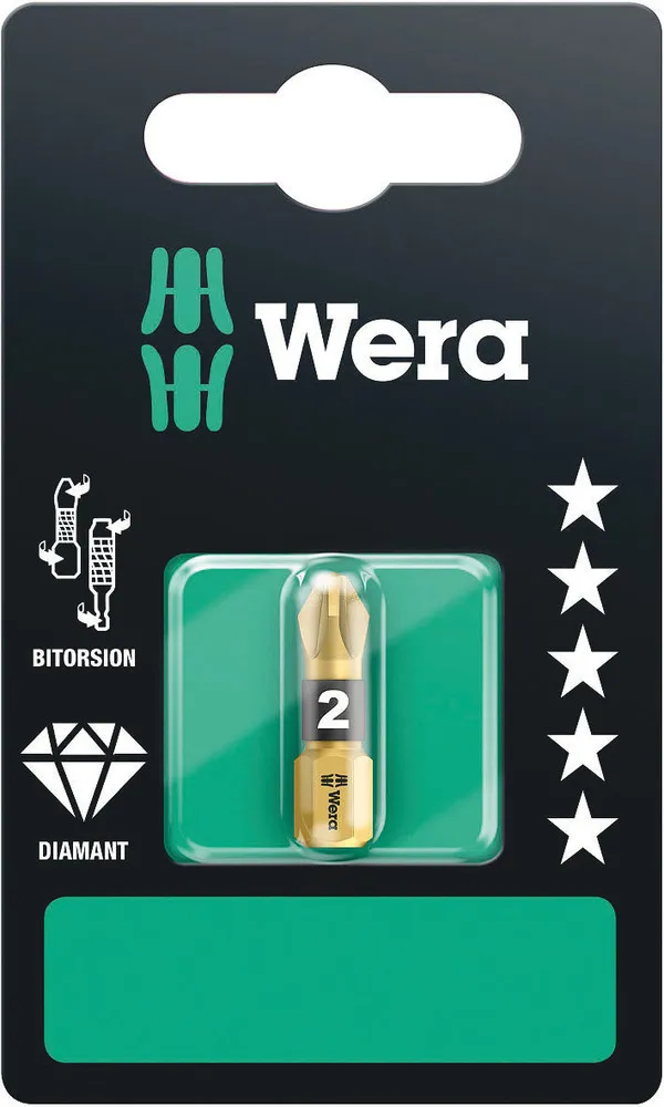 Wera 05073338001 - 855/1 Bdc Pz 3 X 25 Mm Sb Bits Assortment