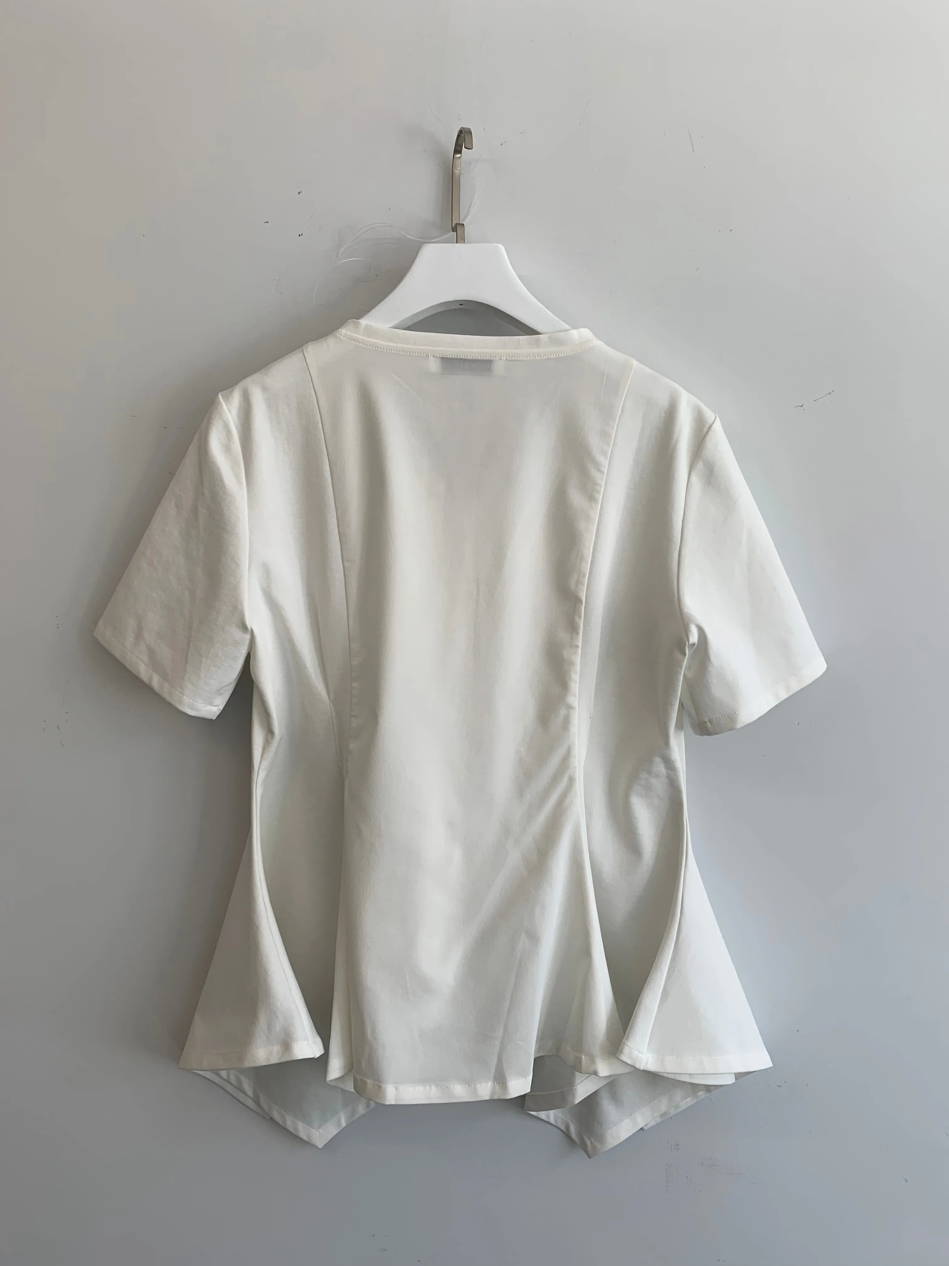 White Peplum Tee