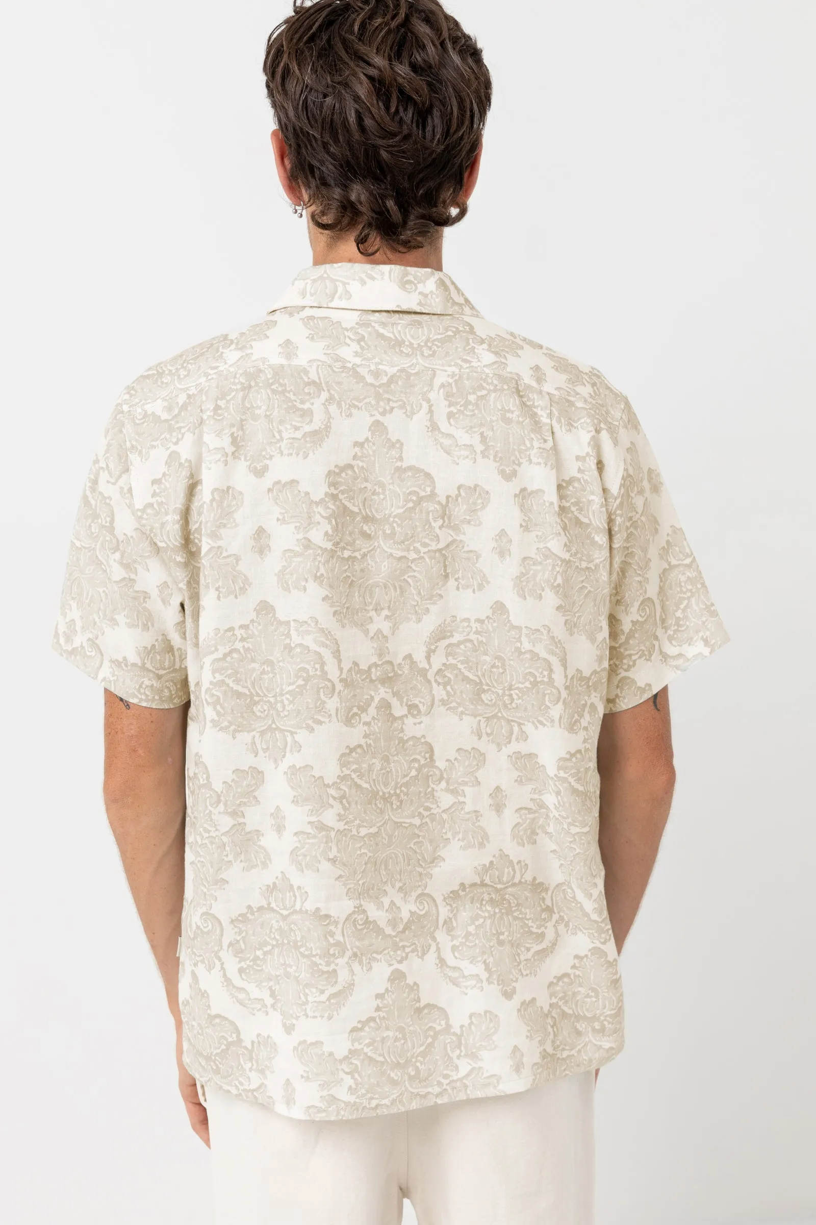 Classic Vintage White Paisley Shirt