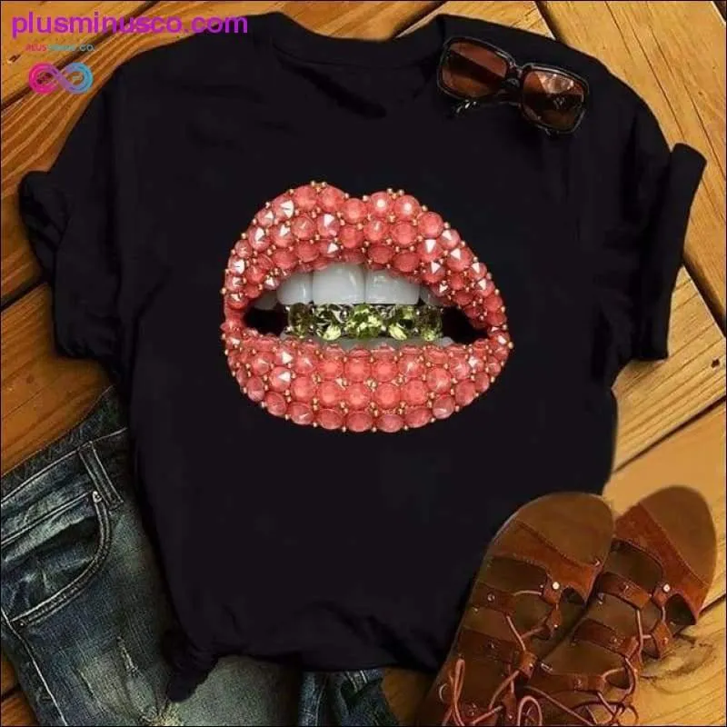 Summer Cartoon Funny Printed Black Tshirt for Girls