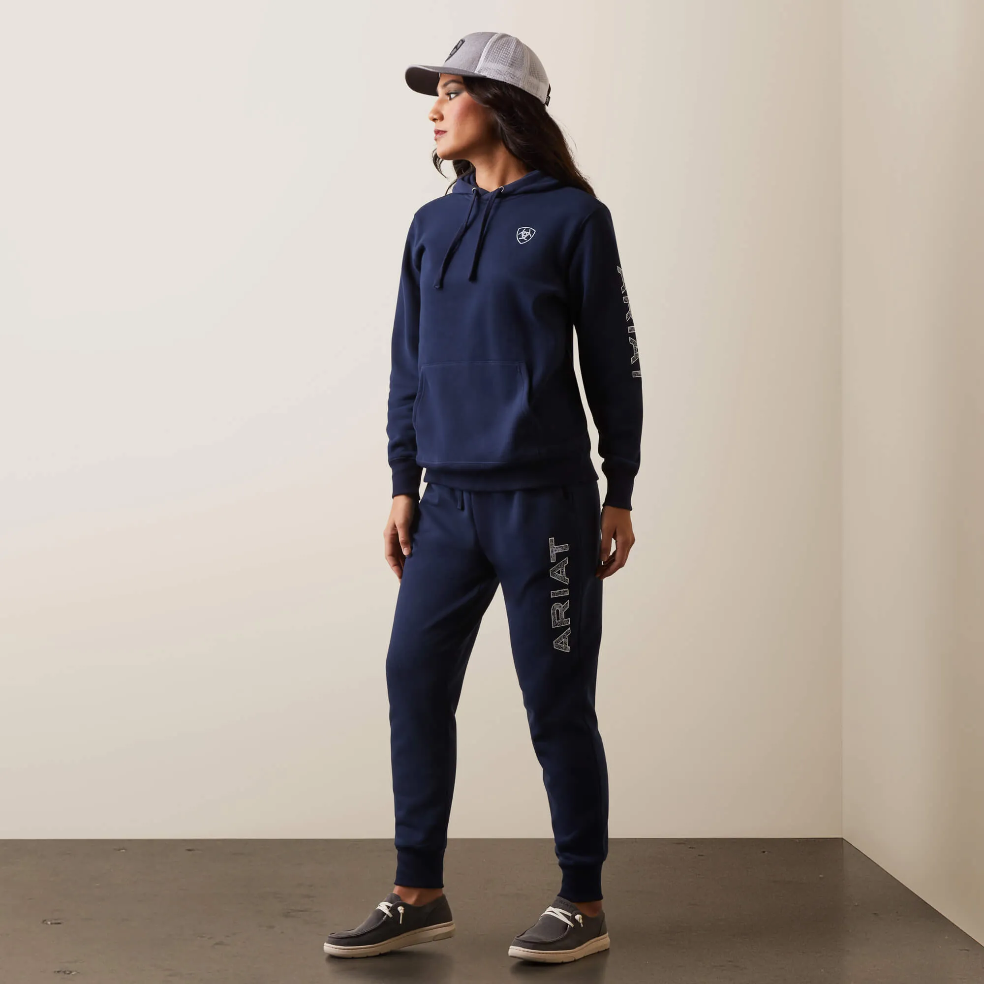 Women's Navy Eclipse Logo Hoodie