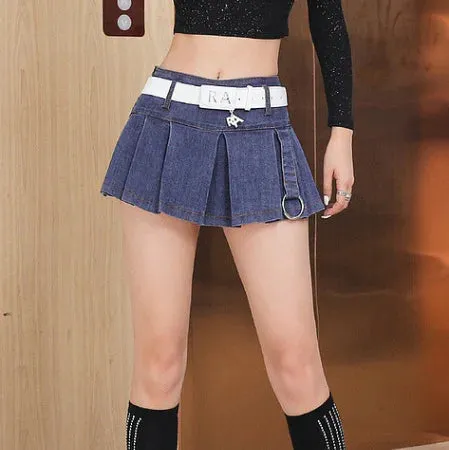 Women's Low Waist Punk Gothic Denim Mini Skirt