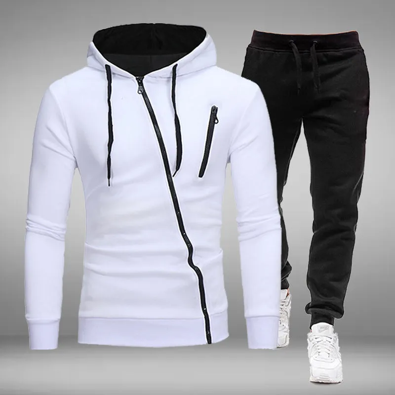 Xituodai Outdoor Tracksuit Set for Men with Zipper Jackets & Pants