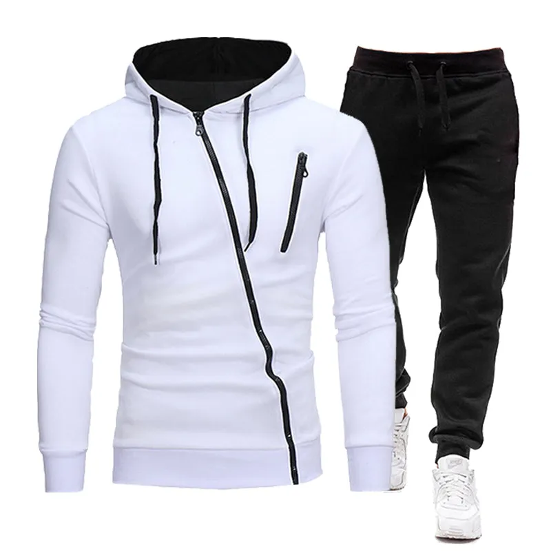 Xituodai Outdoor Tracksuit Set for Men with Zipper Jackets & Pants