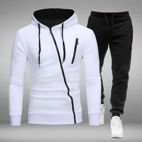 Xituodai Outdoor Tracksuit Set for Men with Zipper Jackets & Pants