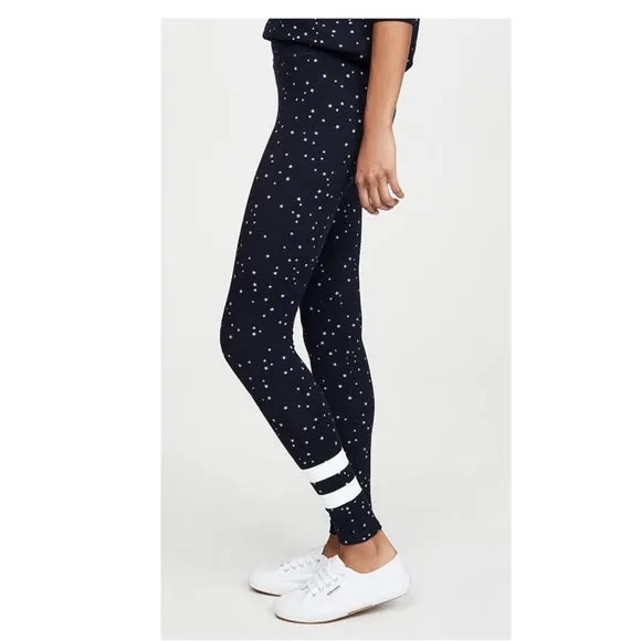 Striped Yoga Legging with Stars Details