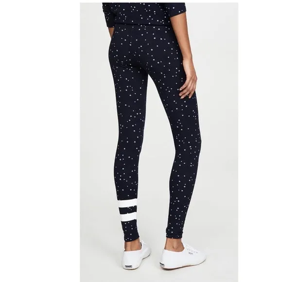 Striped Yoga Legging with Stars Details